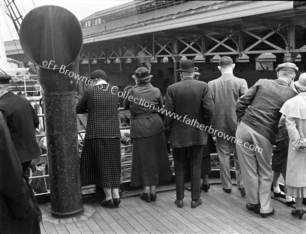 RAILWAY STATION PASSENGERS ON DECK OF SS SCOTIA